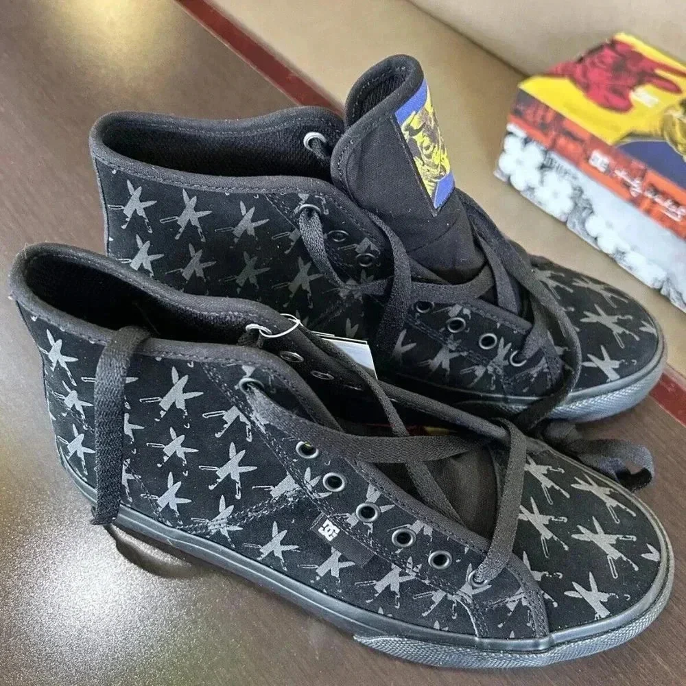 NEW DC Shoes Andy Warhol Collection Unisex Hi Black Graphics Sneakers 7